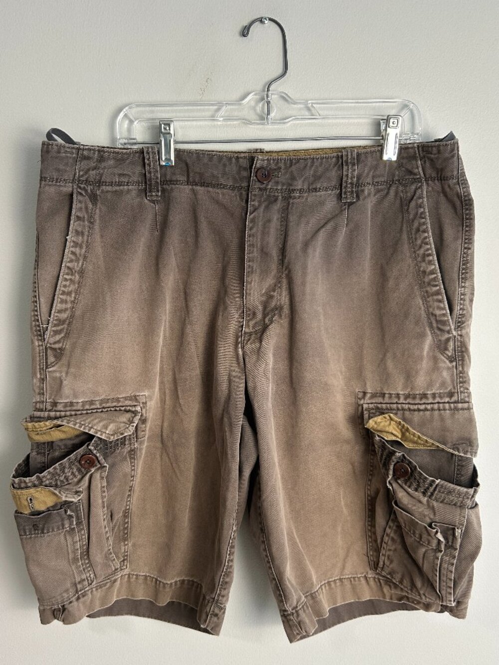 Banana Republic Brown Cargo Shorts Men's Size 35 Utility Military Cotton